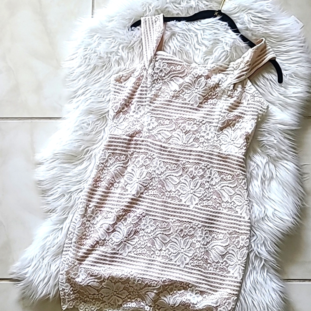 Fashion Nova dress size XL color cream